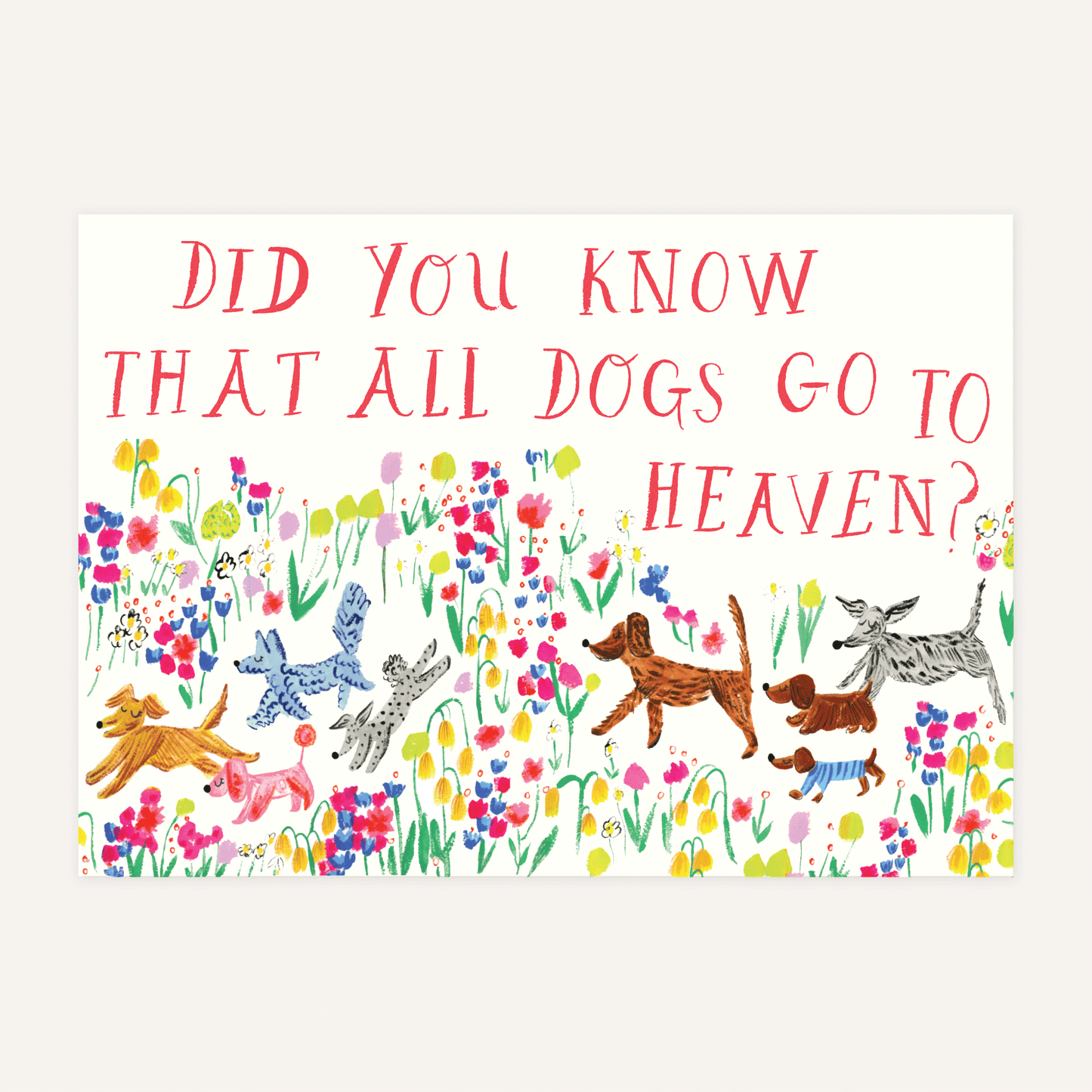 Doodle in a Meadow - Pet Sympathy Card