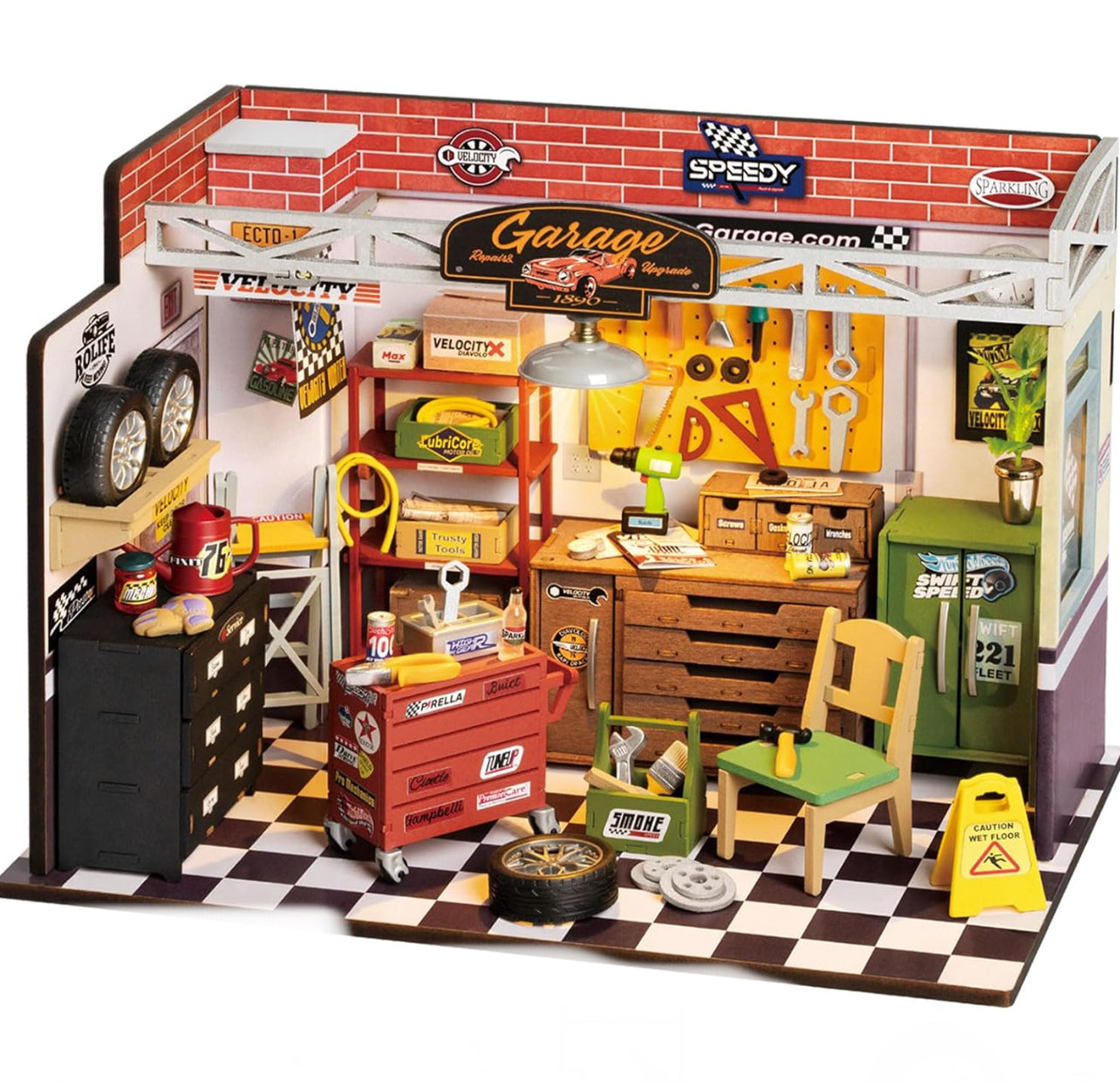 Garage Workshop DIY Miniature House Kit