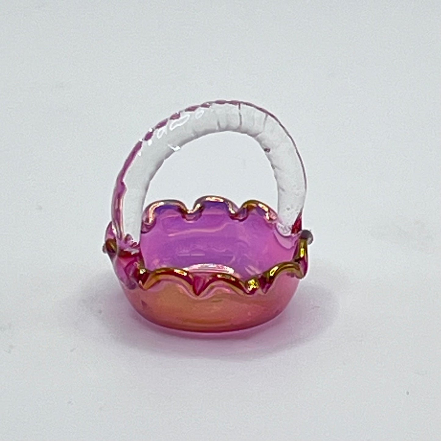 Iridescent Pink Candy Bowl - 1/12 Scale Dollhouse Miniature