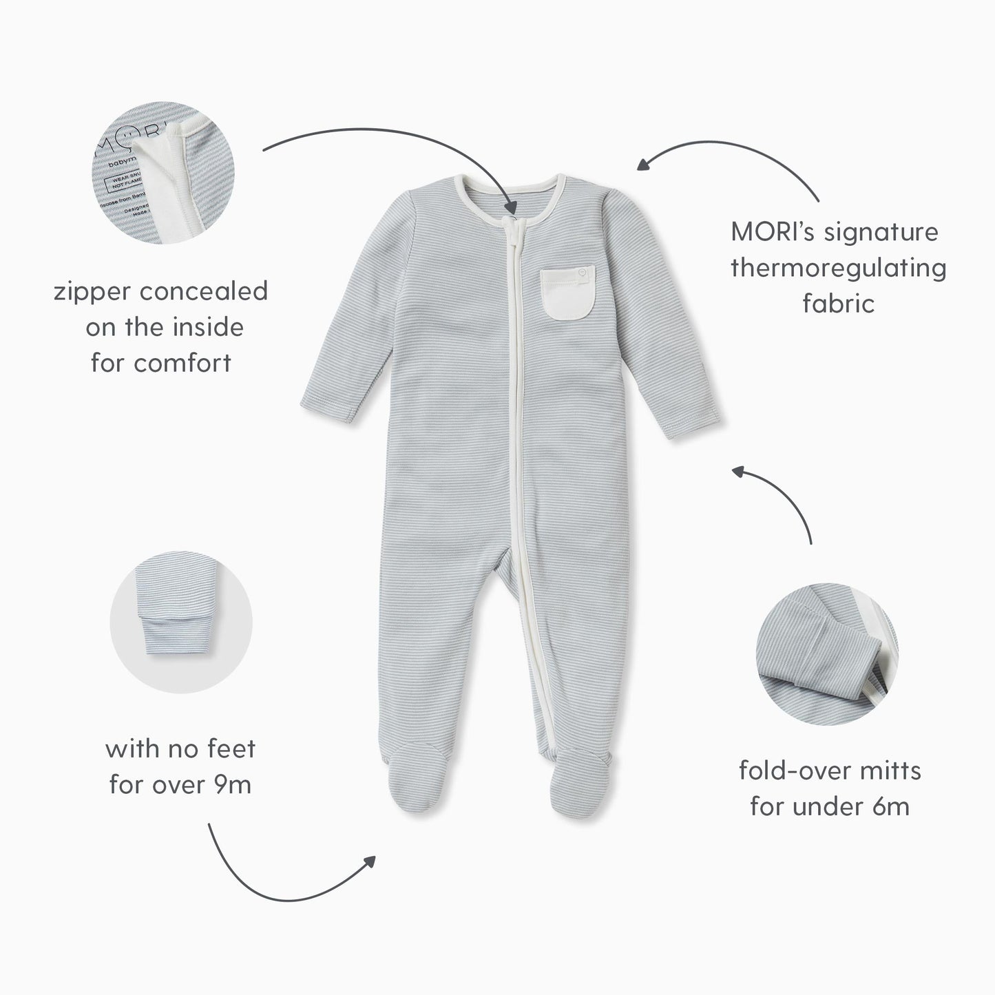 Clever Zip Sleepsuit 7 Pack
