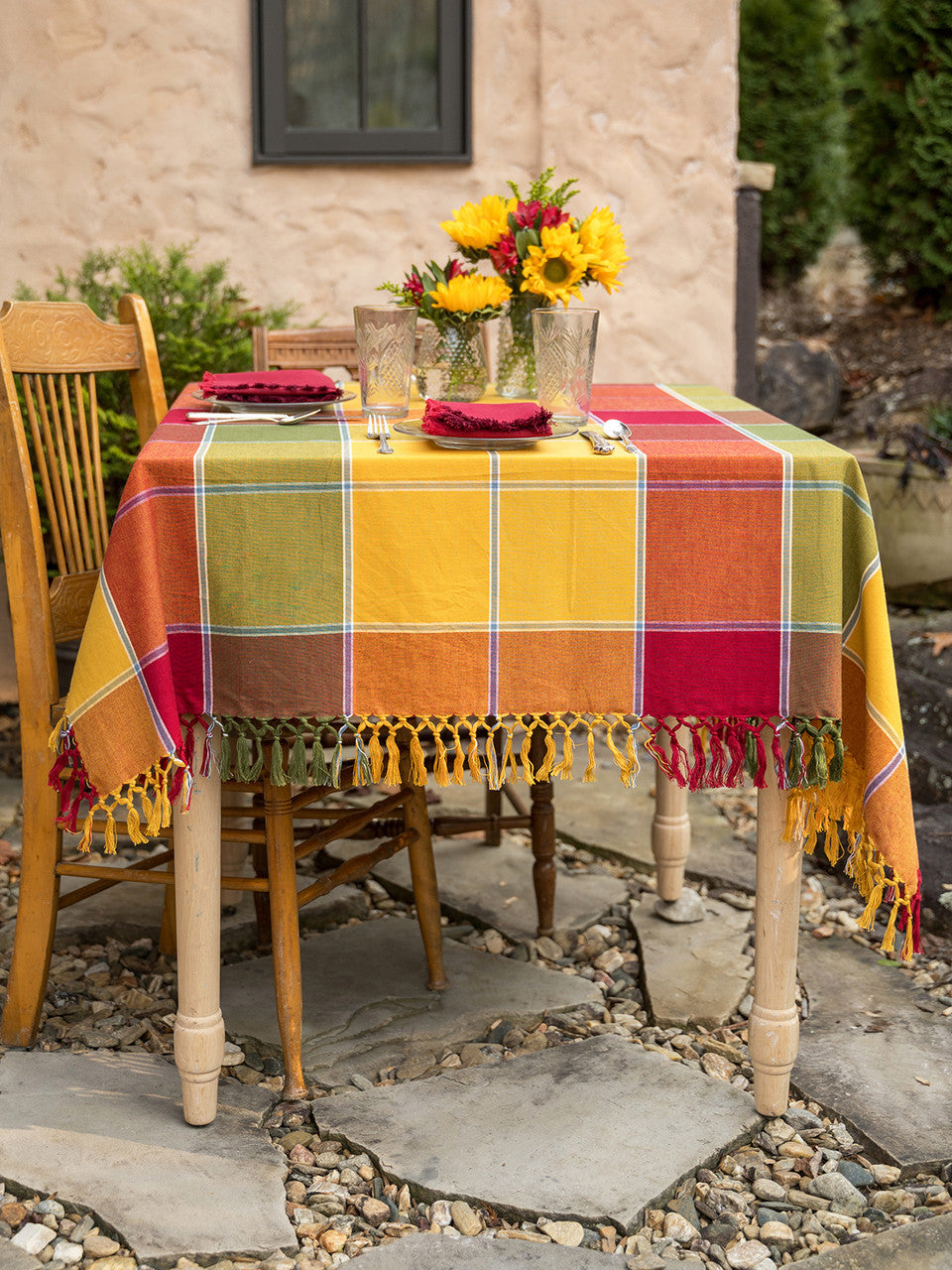 April Cornell – Colorblock Plaid Tablecloth