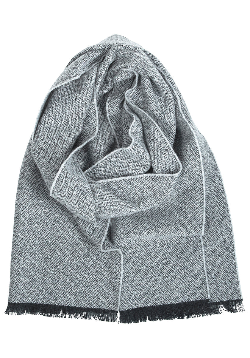 Hanki Merino Wool Scarf, Grey - Lapuan Kankurit