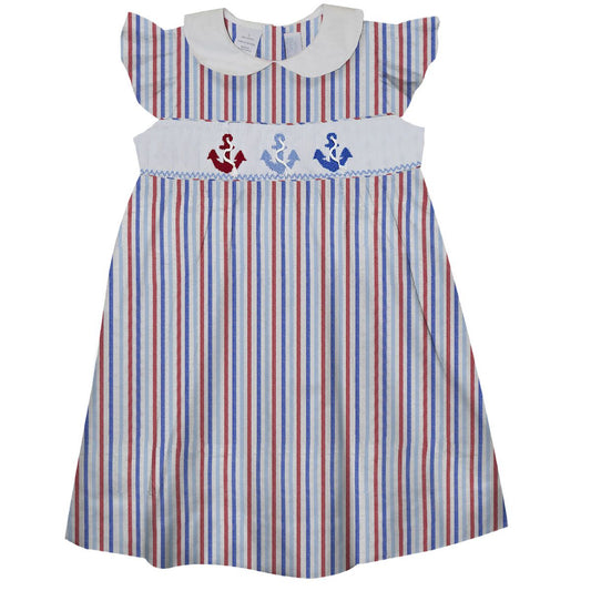 Anchors Seersucker Dress - Select Size