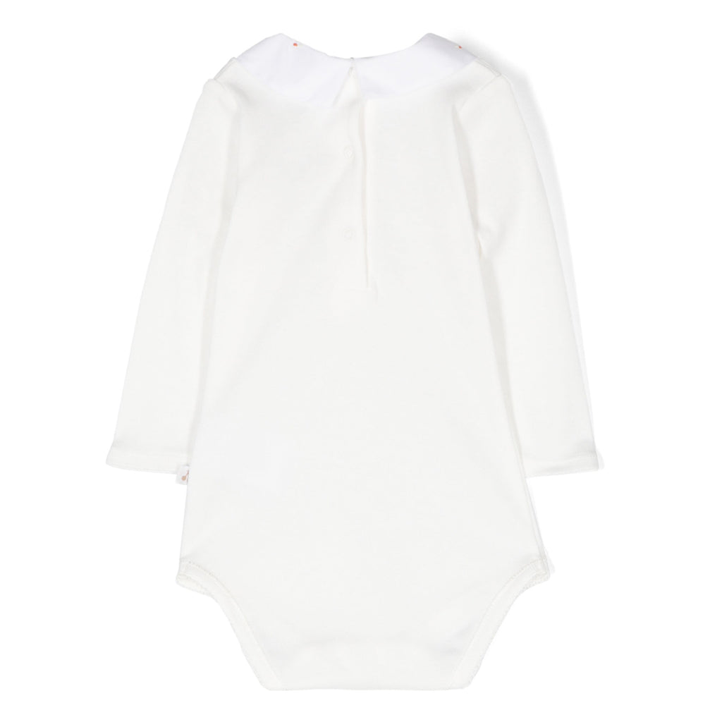 Bonpoint Septembre Bodysuit With Embroidered Collar