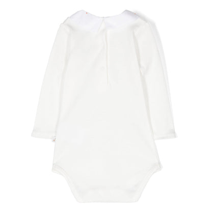 Bonpoint Septembre Bodysuit With Embroidered Collar