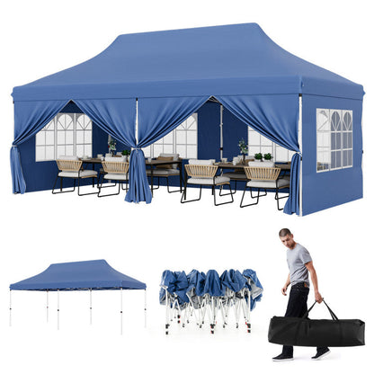 🔥[Hot sale]🔥10x20Pop up Canopy Tent with 6 sidewalls Commercial Heavy Duty Canopy UPF 50+ All Weather Waterproof Outdoor Wedding Party Tents
