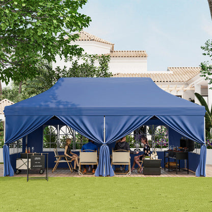 🔥[Hot sale]🔥10x20Pop up Canopy Tent with 6 sidewalls Commercial Heavy Duty Canopy UPF 50+ All Weather Waterproof Outdoor Wedding Party Tents