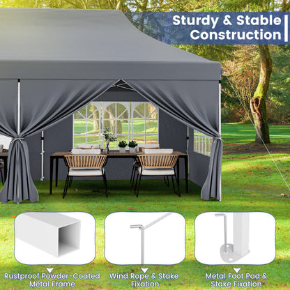 🔥[Hot sale]🔥10x20Pop up Canopy Tent with 6 sidewalls Commercial Heavy Duty Canopy UPF 50+ All Weather Waterproof Outdoor Wedding Party Tents