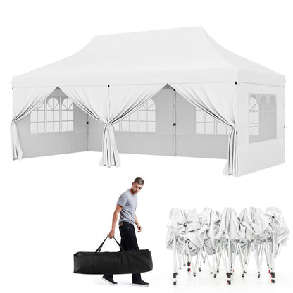 🔥[Hot sale]🔥10x20Pop up Canopy Tent with 6 sidewalls Commercial Heavy Duty Canopy UPF 50+ All Weather Waterproof Outdoor Wedding Party Tents
