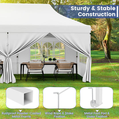 🔥[Hot sale]🔥10x20Pop up Canopy Tent with 6 sidewalls Commercial Heavy Duty Canopy UPF 50+ All Weather Waterproof Outdoor Wedding Party Tents