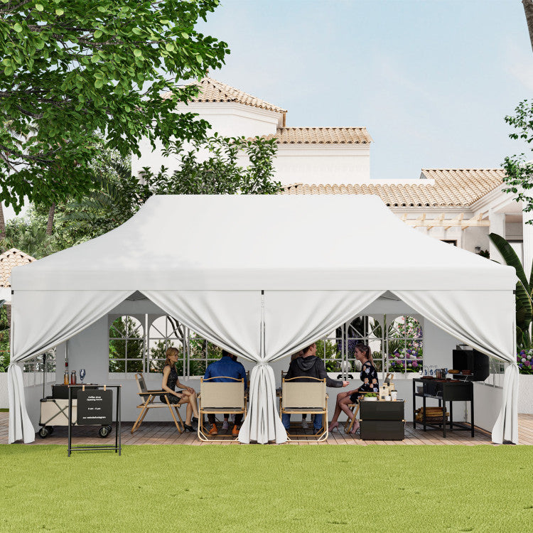 🔥[Hot sale]🔥10x20Pop up Canopy Tent with 6 sidewalls Commercial Heavy Duty Canopy UPF 50+ All Weather Waterproof Outdoor Wedding Party Tents