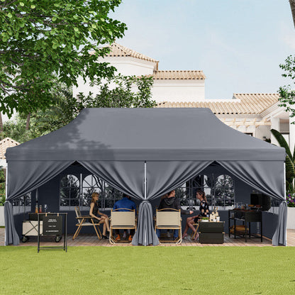 🔥[Hot sale]🔥10x20Pop up Canopy Tent with 6 sidewalls Commercial Heavy Duty Canopy UPF 50+ All Weather Waterproof Outdoor Wedding Party Tents