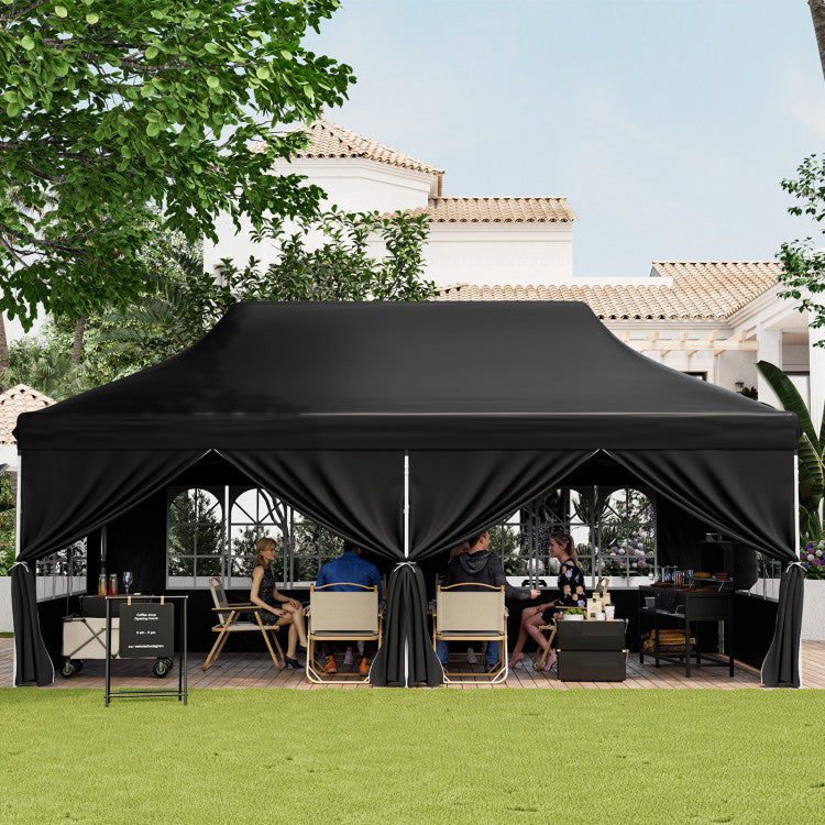 🔥[Hot sale]🔥10x20Pop up Canopy Tent with 6 sidewalls Commercial Heavy Duty Canopy UPF 50+ All Weather Waterproof Outdoor Wedding Party Tents