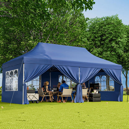 🔥[Hot sale]🔥10x20Pop up Canopy Tent with 6 sidewalls Commercial Heavy Duty Canopy UPF 50+ All Weather Waterproof Outdoor Wedding Party Tents
