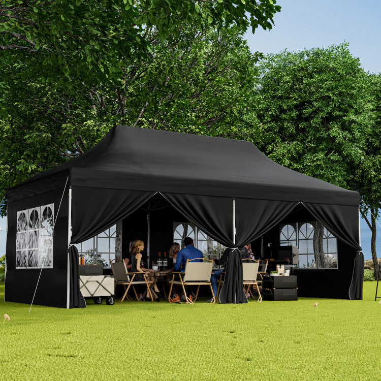 🔥[Hot sale]🔥10x20Pop up Canopy Tent with 6 sidewalls Commercial Heavy Duty Canopy UPF 50+ All Weather Waterproof Outdoor Wedding Party Tents