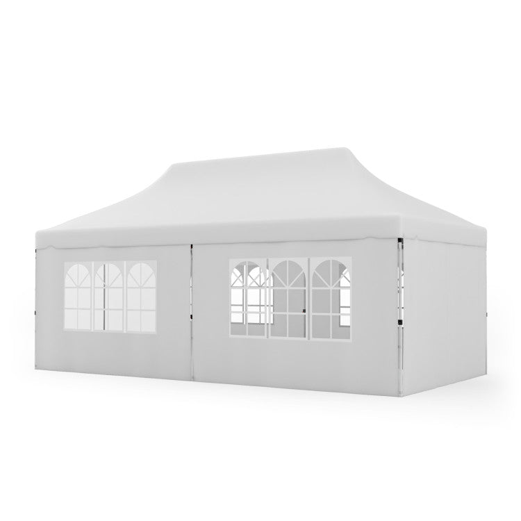 🔥[Hot sale]🔥10x20Pop up Canopy Tent with 6 sidewalls Commercial Heavy Duty Canopy UPF 50+ All Weather Waterproof Outdoor Wedding Party Tents