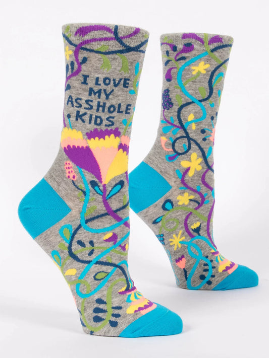 I Love My A__hole Kids - Women's Crew Socks