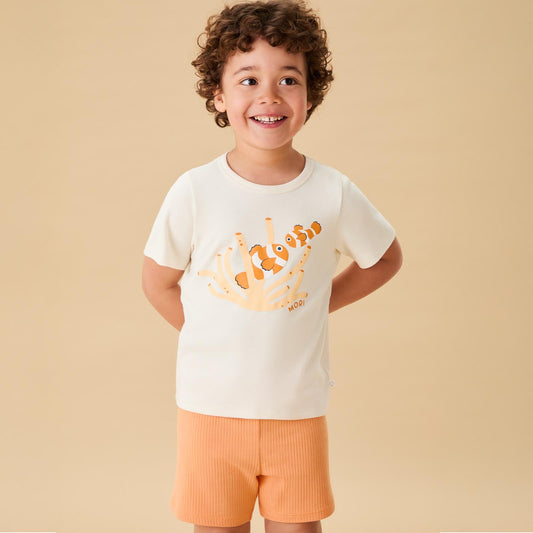 Clown Fish T-shirt & Ribbed Shorts Outfit