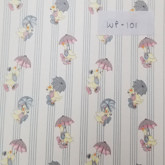 It's Raining Ducks in Grey/Pink by MiniGraphics