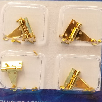 T-Hinges with Nails - Set of 4 - 1/12 Scale Dollhouse Miniature