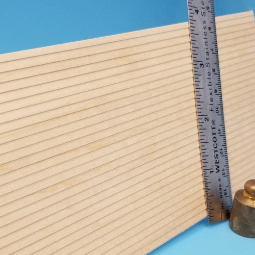 1/8" Clapboard Siding - 24" long - Basswood - 1/12 Scale Miniature