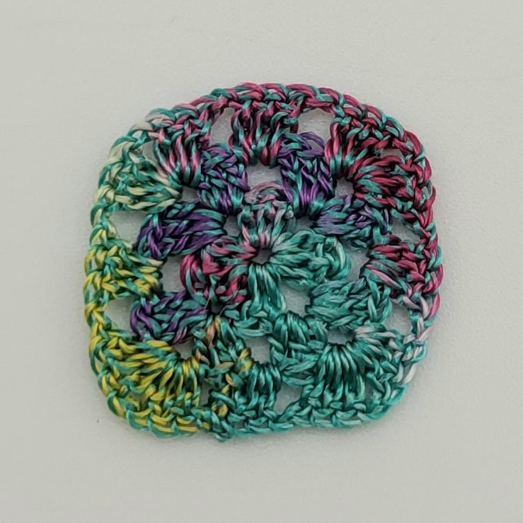 Crocheted Granny Squares - Various - 1/2" x 1/2"  - 1/12 Scale Dollhouse Miniature
