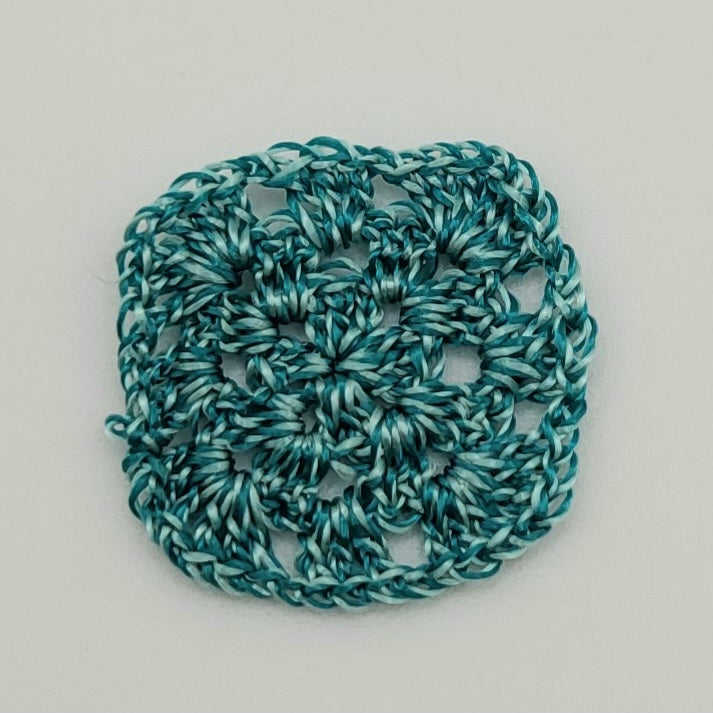 Crocheted Granny Squares - Various - 1/2" x 1/2"  - 1/12 Scale Dollhouse Miniature