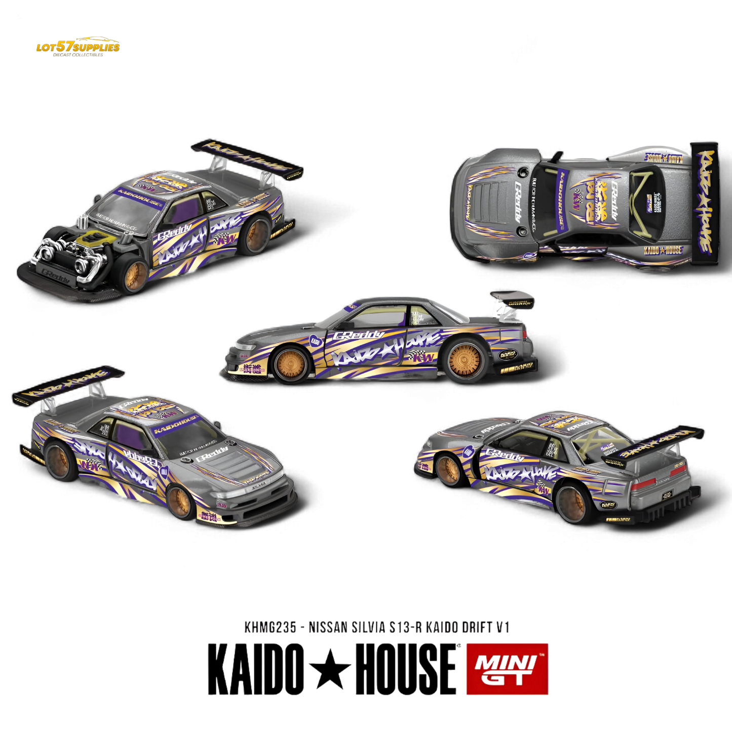 (Pre-Order) KAIDO Nissan Silvia S13-R 1:64