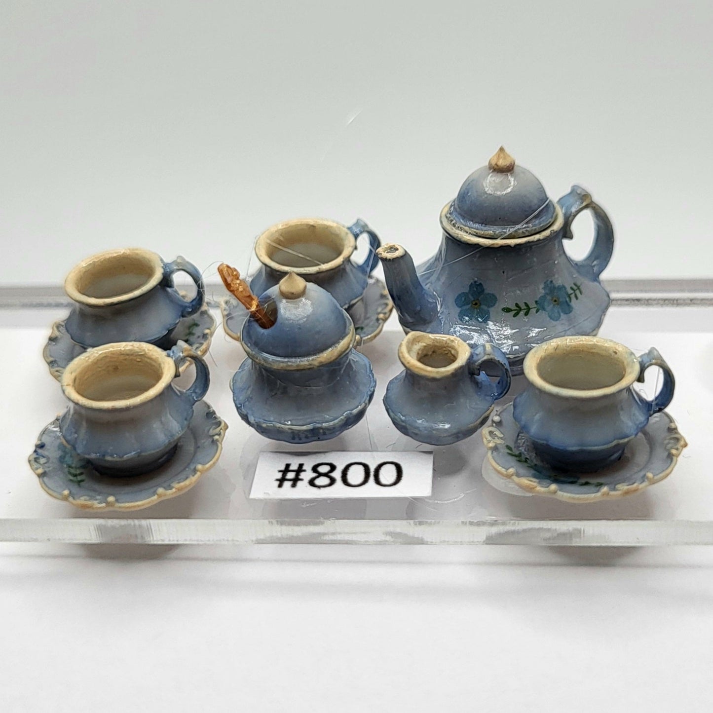 Bell Shape Teapot Set - 3D Printed Kit - Ivette Orellana - 1/12 Scale Dollhouse Miniature
