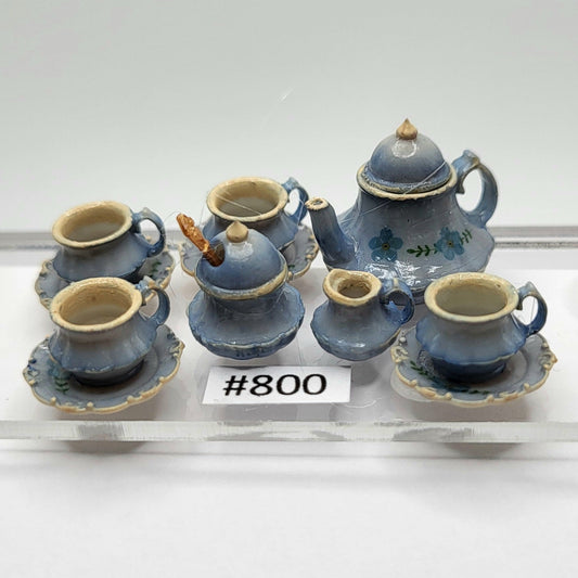 Bell Shape Teapot Set - 3D Printed Kit - Ivette Orellana - 1/12 Scale Dollhouse Miniature