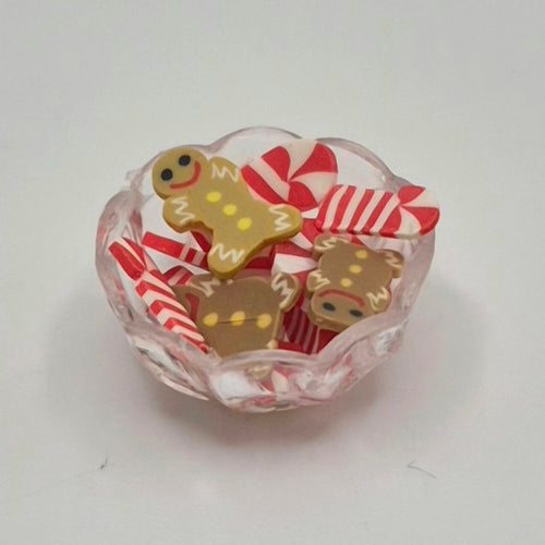 Christmas Candy Dish - 1/12 Scale Dollhouse Miniature