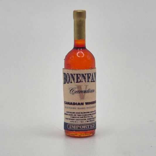 Bottle of Bonenfant Canadian Whiskey - 1/12 Scale Dollhouse Miniature