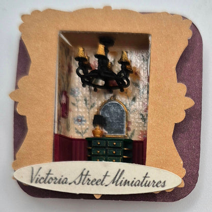 Painted Cabinet/Chandelier/Mirror - 3D Printed Kit - Ivette Orellana - 1/144 Scale Dollhouse Miniature (Copy)