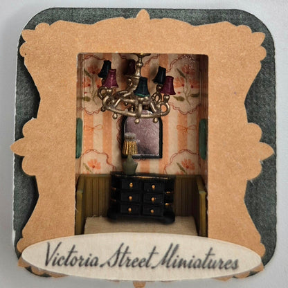 Painted Cabinet/Chandelier/Mirror - 3D Printed Kit - Ivette Orellana - 1/144 Scale Dollhouse Miniature (Copy)