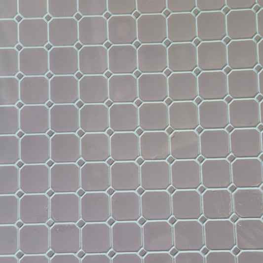 Georgetown Pink Tile Floor - Styrene -11/16" Squares - 1/12 Scale Dollhouse Miniature