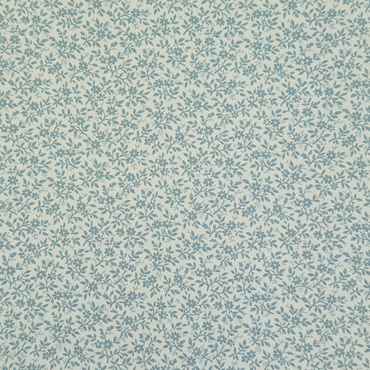 Blue Flowers on White Background - Wallpaper