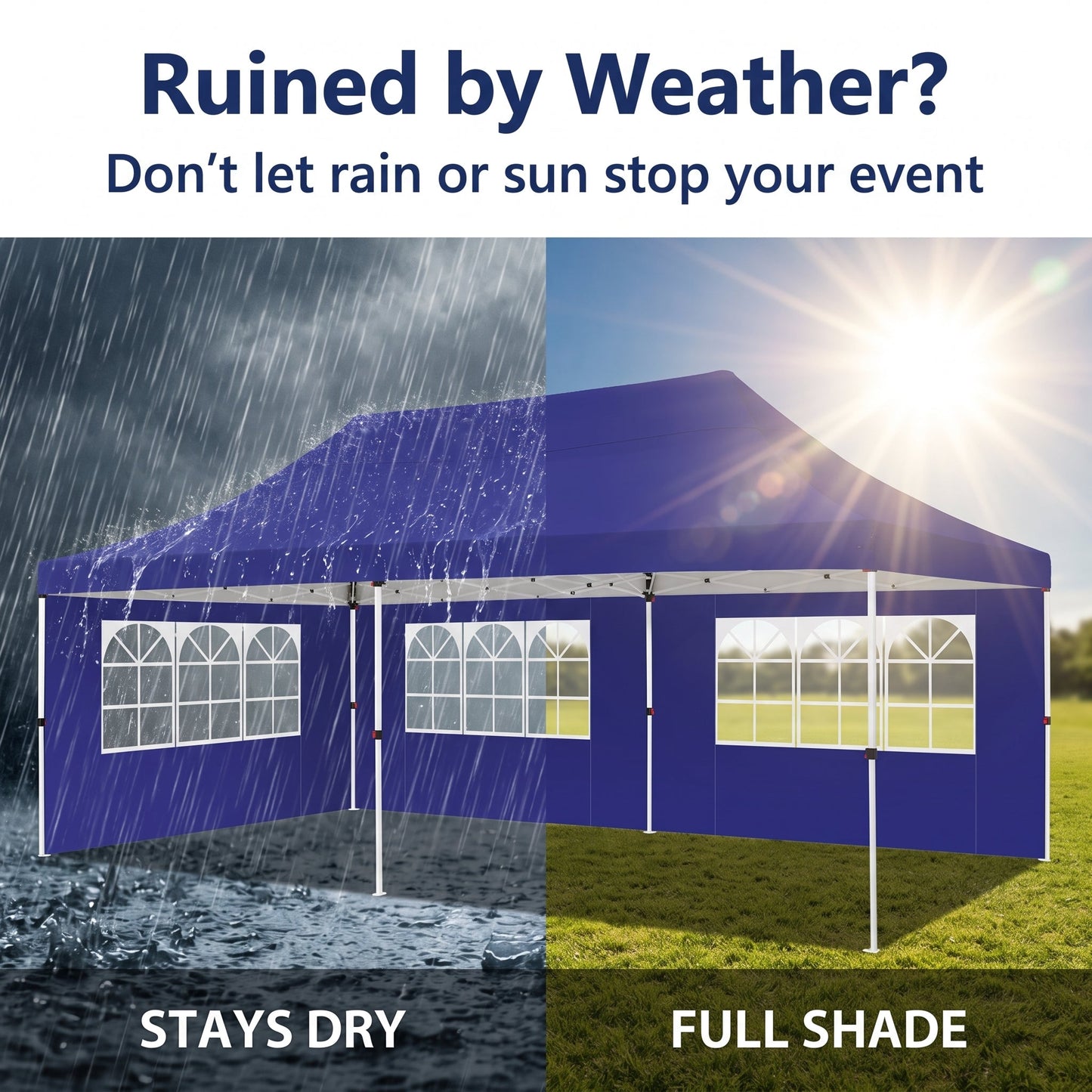 🔥[Hot sale]🔥10x20Pop up Canopy Tent with 6 sidewalls Commercial Heavy Duty Canopy UPF 50+ All Weather Waterproof Outdoor Wedding Party Tents