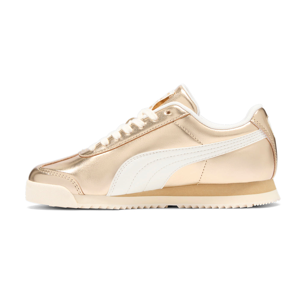 Roma Chrome Metallic Lace Up Sneakers