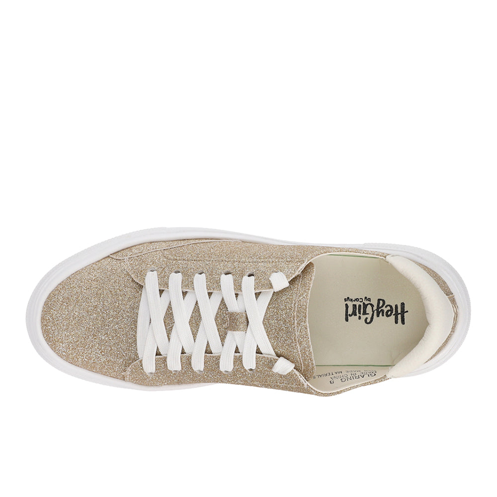 Glaring Glitter Lace Up Platform Sneakers
