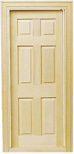 6-Panel Door - Half Scale - Dollhouse Miniature