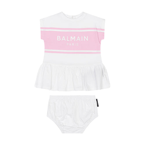 Balmain Kids Logo Dress With Bloomer