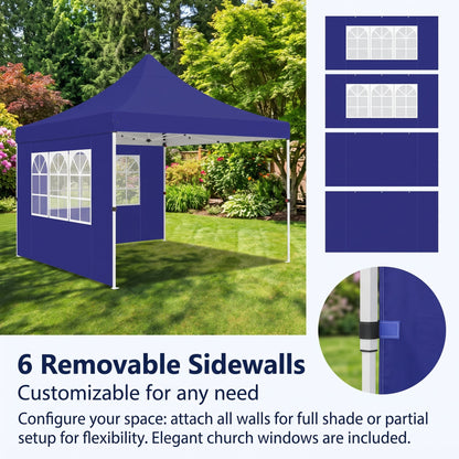 🔥[Hot sale]🔥10x20Pop up Canopy Tent with 6 sidewalls Commercial Heavy Duty Canopy UPF 50+ All Weather Waterproof Outdoor Wedding Party Tents