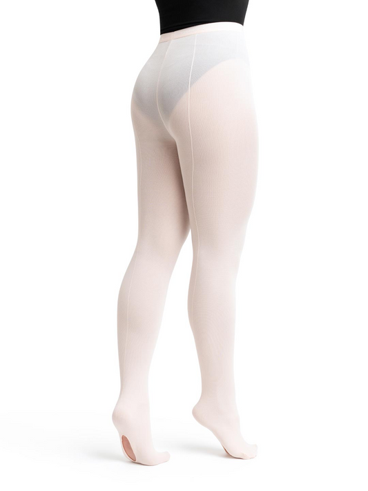 9C - Childrenâs Theatrical Pink Professional Mesh Transition Tights With Seams  - One Size