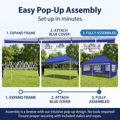 🔥[Hot sale]🔥10x20Pop up Canopy Tent with 6 sidewalls Commercial Heavy Duty Canopy UPF 50+ All Weather Waterproof Outdoor Wedding Party Tents