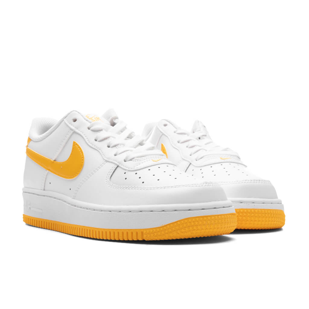Air Force 1 (GS) - White/University Gold/White