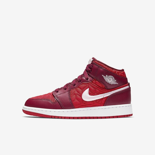 Air Jordan 1 Mid SE 'Red Quilt / Valentine's Day' (2020) (GS)