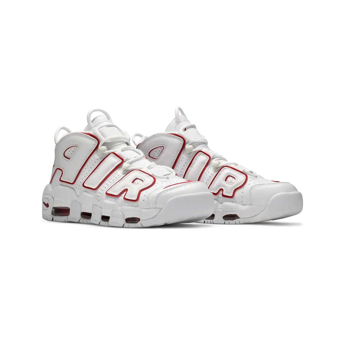 Air More Uptempo 'White Varsity Red Outline' (2021)