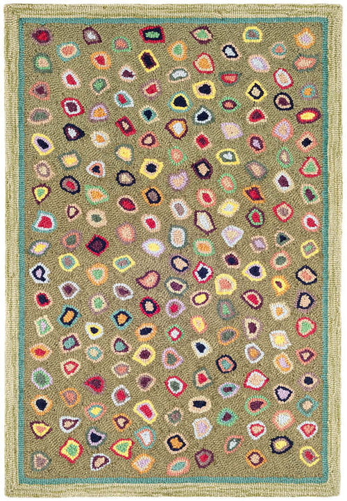 Dash & Albert - Micro Hooked Wool Rug, Cat's Paw Sage