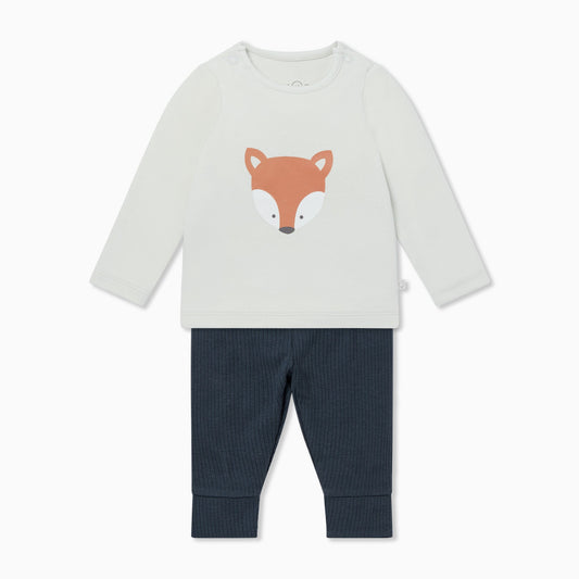 Fox Long Sleeve T-Shirt & Ribbed Leggings Outfit