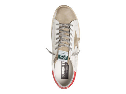 GOLDEN GOOSE Super Star White Taupe Red